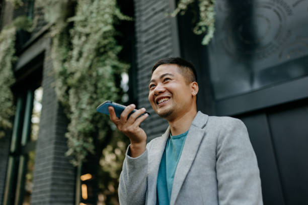 Confident businessman on phone representing professional success